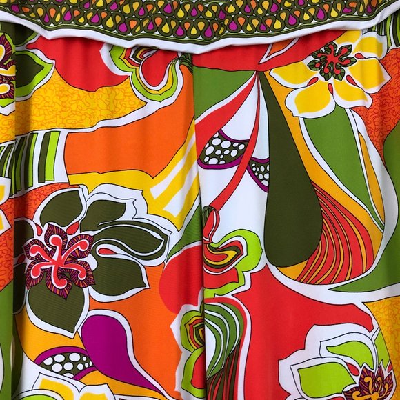 Trina Turk roll top swim pant cover-up psychedelic - Picture 8 of 10